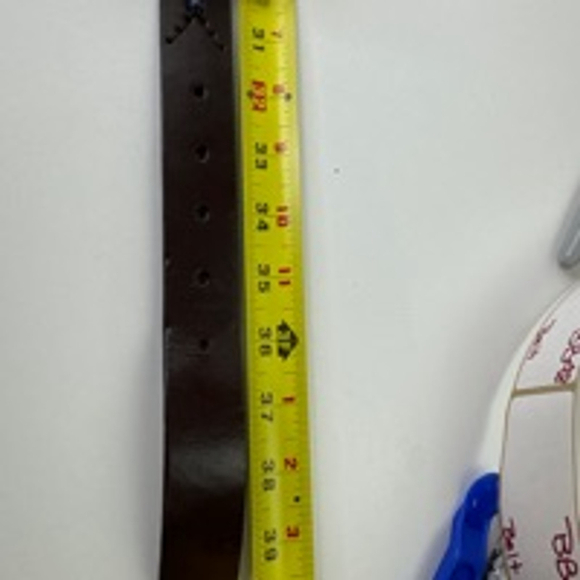 Women's Brown Leather Belt with Multi-Couloured Beads - Picture 5 of 7